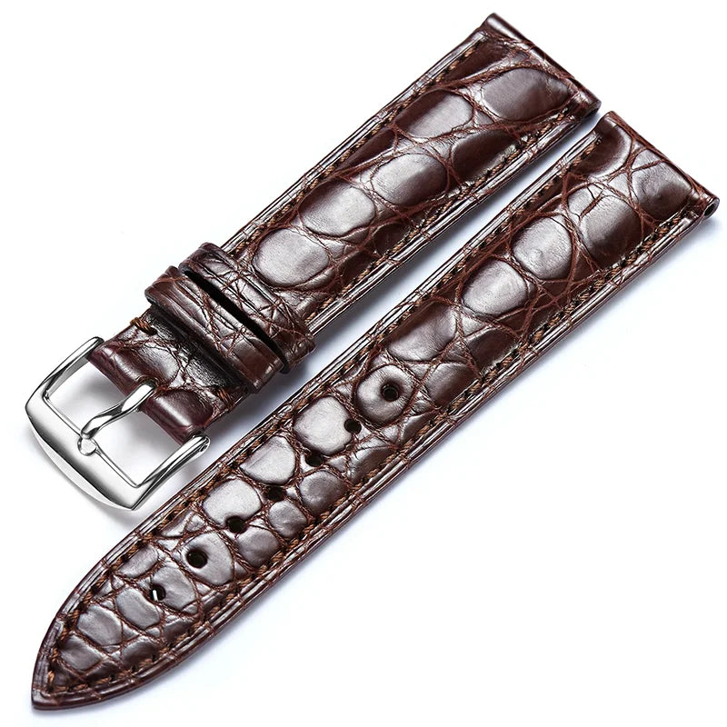 Brown Leather Watch Strap for Multiple Brands - Pin Buckle – WatchesMate